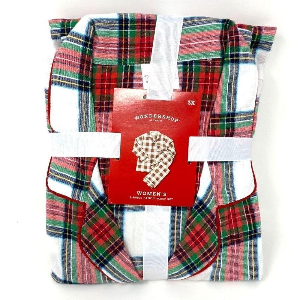 Target Wondershop Women's Holiday Flannel Family Pajama Set - 3X Tartan Plaid - Picture 2 of 5